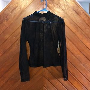 Sheer see through Black Long sleeve.